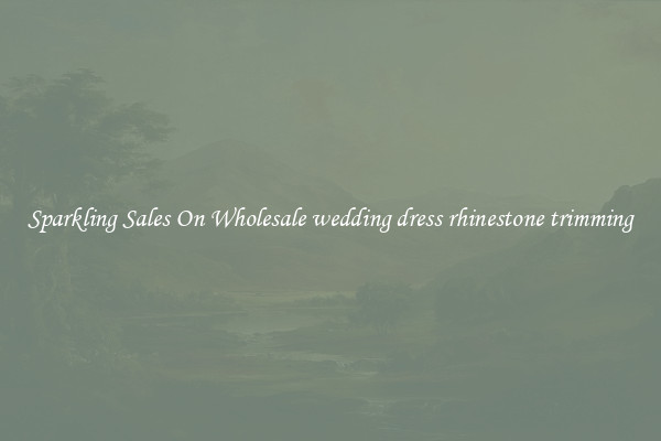 Sparkling Sales On Wholesale wedding dress rhinestone trimming
