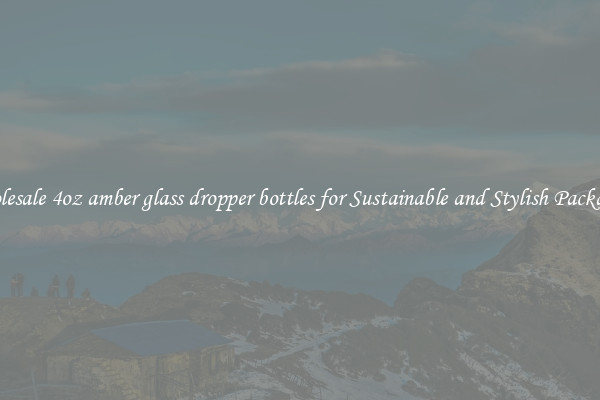Wholesale 4oz amber glass dropper bottles for Sustainable and Stylish Packaging
