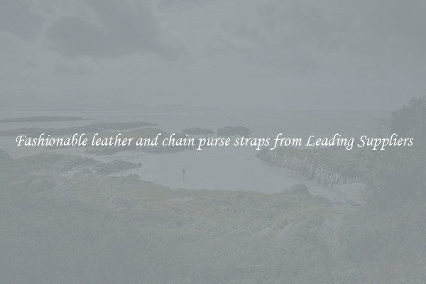 Fashionable leather and chain purse straps from Leading Suppliers