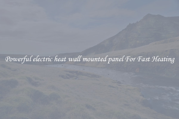 Powerful electric heat wall mounted panel For Fast Heating