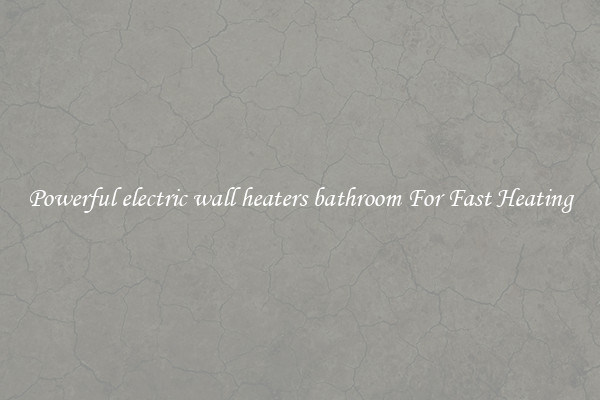 Powerful electric wall heaters bathroom For Fast Heating