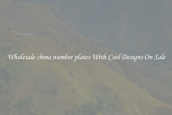 Wholesale china number plates With Cool Designs On Sale