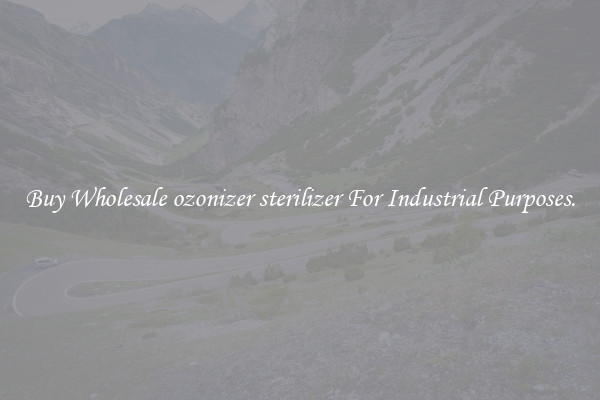 Buy Wholesale ozonizer sterilizer For Industrial Purposes.
