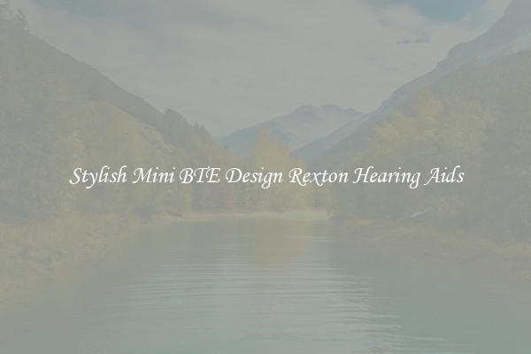 Stylish Mini BTE Design Rexton Hearing Aids