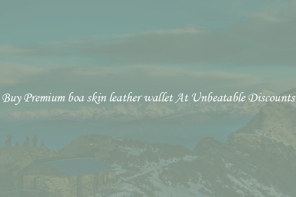 Buy Premium boa skin leather wallet At Unbeatable Discounts