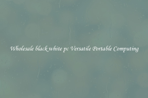 Wholesale black white pc Versatile Portable Computing